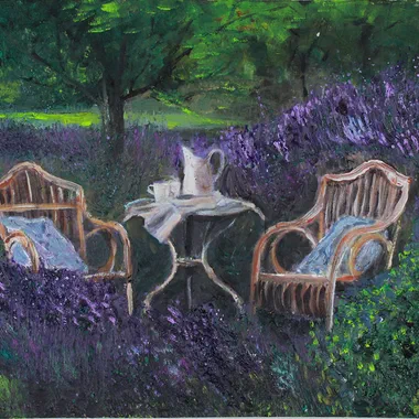 Garden and Lavender Tea — 16x20