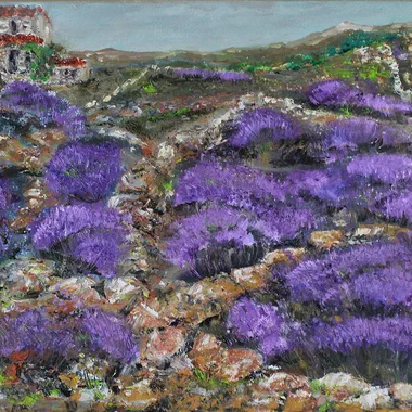 Lavender Landscape on Island of Hvar — 20x16