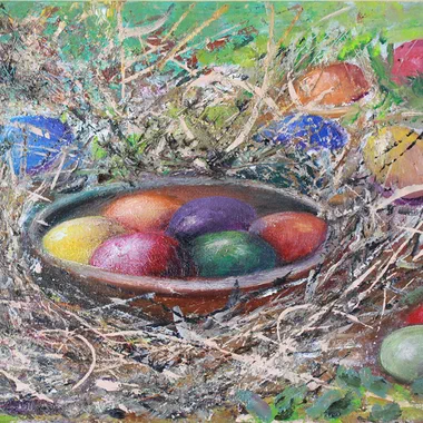 Colored Eggs — 9x12