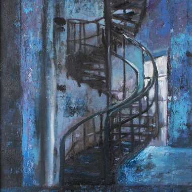 Blue Stairway — 14x18